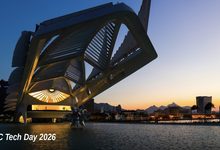 Museu do Amanhã ao anoitecer, no Rio de Janeiro, sede do CNC Tech Day 2026